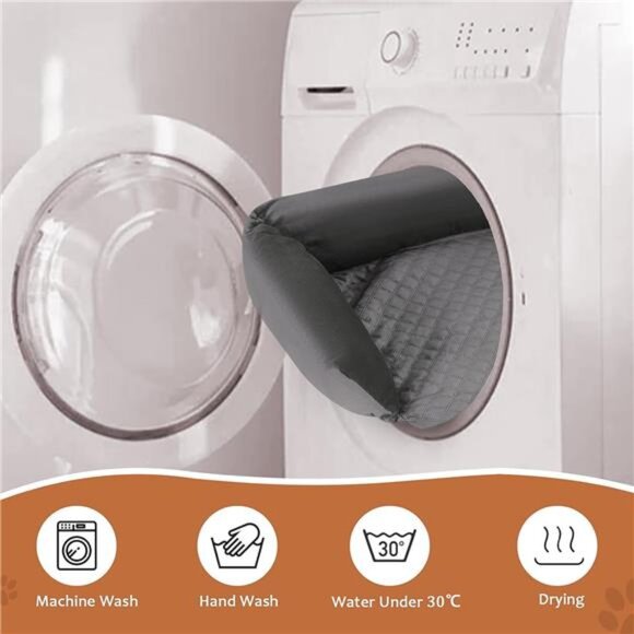 Calming Dog Bed Mat for Couch, Calming Dog Couch Bed with 3 Side Dog Pillow - Picture 3 of 7